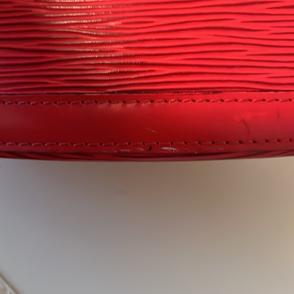 Louis Vuitton Red Saint Jacques Epi Leather Shoulder Bag Vintage Tote Rare - Picture 13 of 16